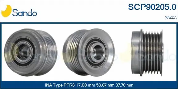 Belt Pulley, alternator (SCP90205.0)