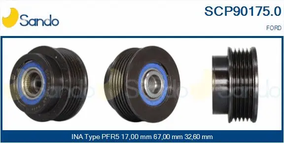 Belt Pulley, alternator (SCP90175.0)