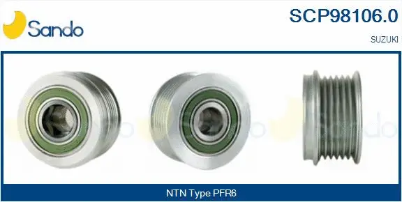 Belt Pulley, alternator (SCP98106.0)