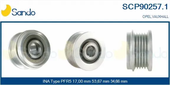 Belt Pulley, alternator (SCP90257.1)