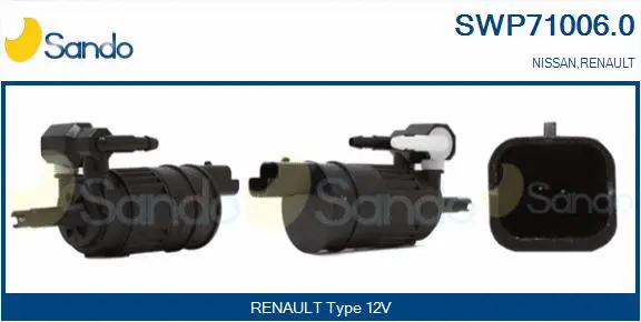 Washer Fluid Pump, window cleaning (SWP71006.0)