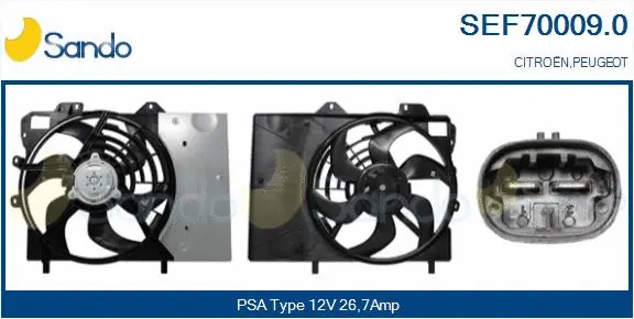 Electric Motor, radiator fan (SEF70009.0)