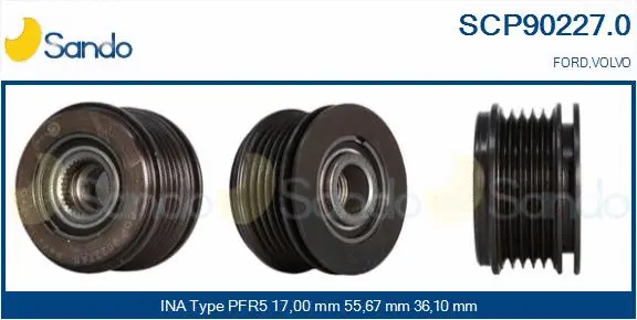 Belt Pulley, alternator (SCP90227.0)
