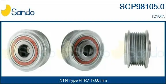 Belt Pulley, alternator (SCP98105.0)