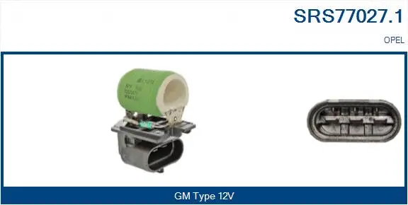 Series resistor, electric motor (radiator fan) (SRS77027.1)