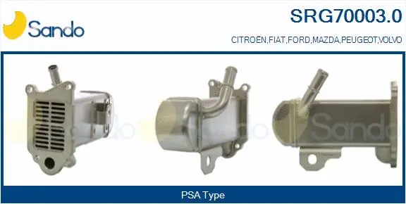 Cooler, exhaust gas recirculation (SRG70003.0)