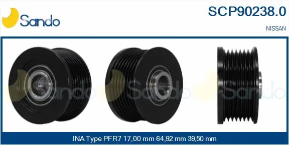 Belt Pulley, alternator (SCP90238.0)