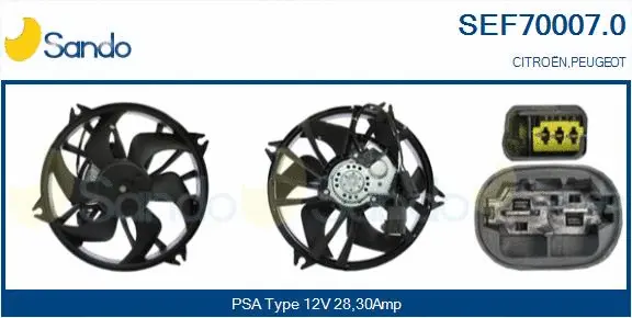 Electric Motor, radiator fan (SEF70007.0)