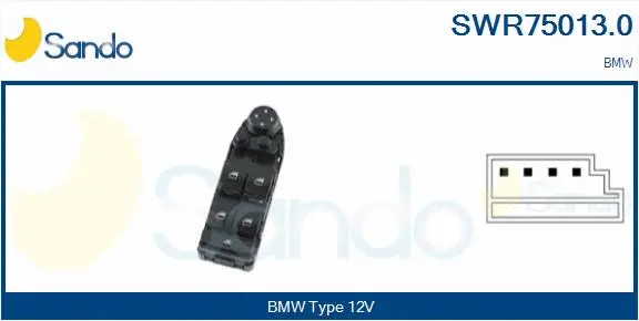 Switch, window regulator (SWR75013.0)