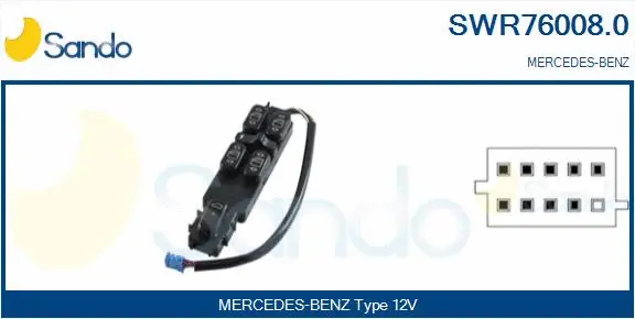 Switch, window regulator (SWR76008.0)