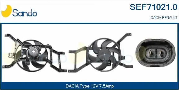 Electric Motor, radiator fan (SEF71021.0)