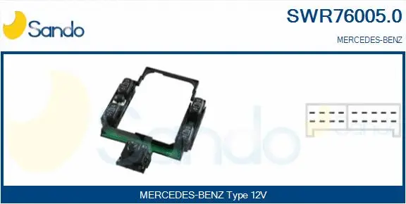 Switch, window regulator (SWR76005.0)