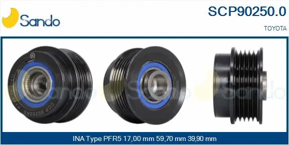 Belt Pulley, alternator (SCP90250.0)