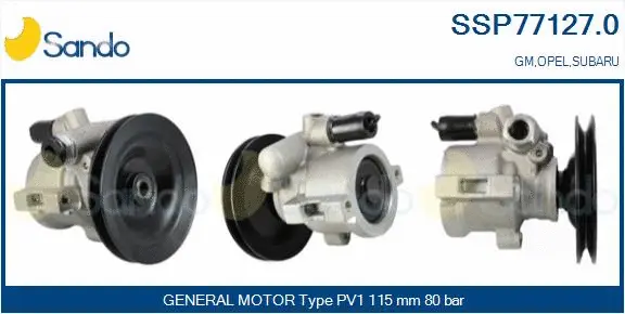 Hydraulic Pump, steering (SSP77127.0)