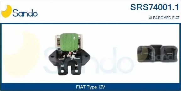 Series resistor, electric motor (radiator fan) (SRS74001.1)