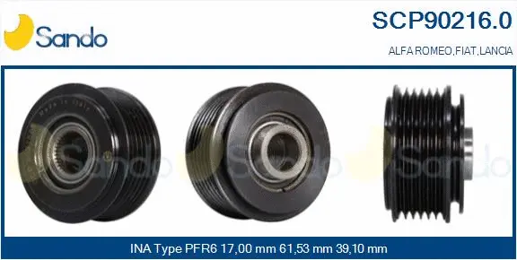 Belt Pulley, alternator (SCP90216.0)