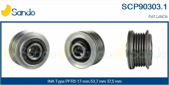 Belt Pulley, alternator (SCP90303.1)