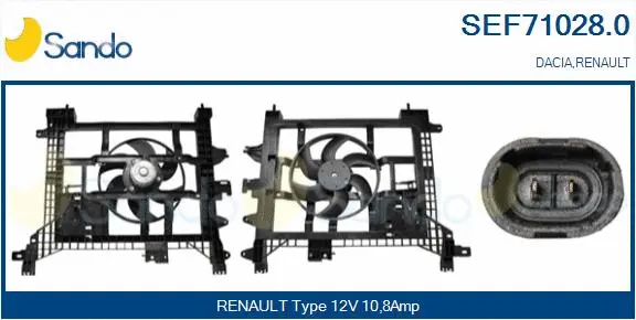 Electric Motor, radiator fan (SEF71028.0)