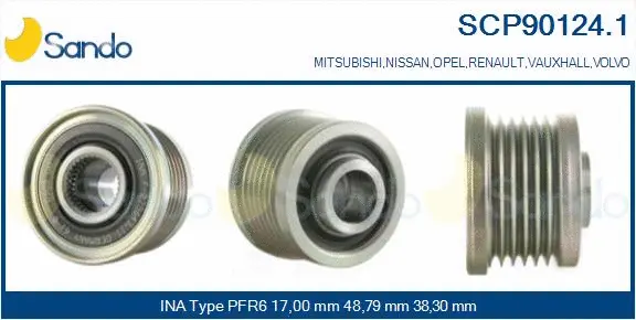 Belt Pulley, alternator (SCP90124.1)