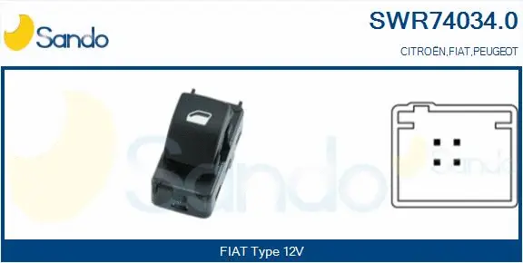 Switch, window regulator (SWR74034.0)