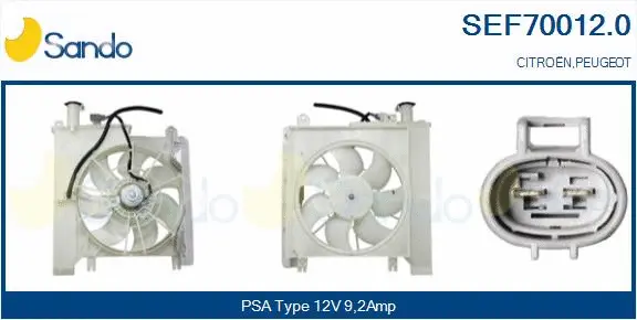 Electric Motor, radiator fan (SEF70012.0)