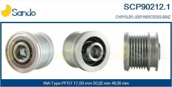 Belt Pulley, alternator (SCP90212.1)