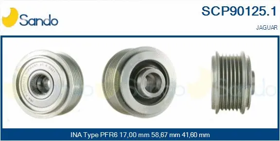 Belt Pulley, alternator (SCP90125.1)