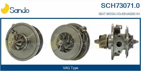 Core assembly, turbocharger (SCH73071.0)