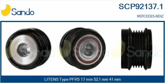 Belt Pulley, alternator (SCP92137.1)