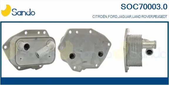 Oil Cooler, engine oil (SOC70003.0)