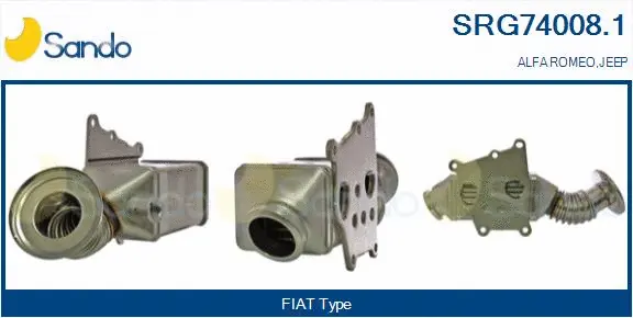 Cooler, exhaust gas recirculation (SRG74008.1)
