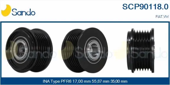 Belt Pulley, alternator (SCP90118.0)