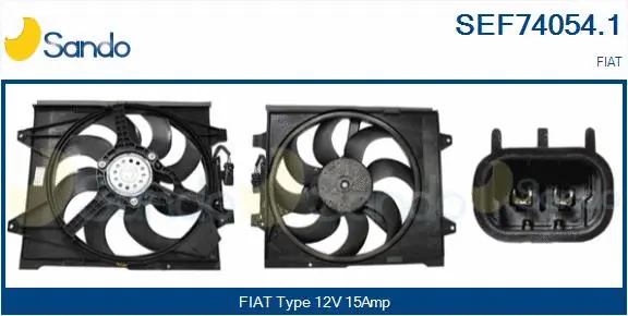 Electric Motor, radiator fan (SEF74054.1)
