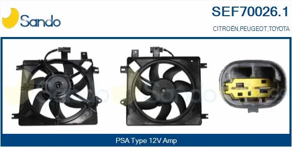 Electric Motor, radiator fan (SEF70026.1)