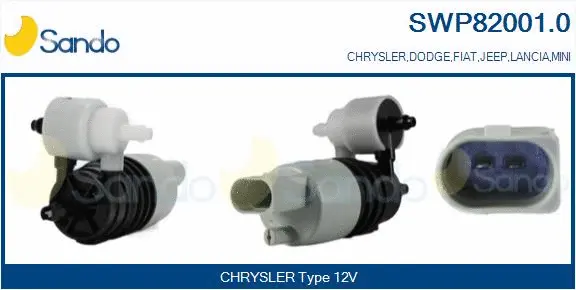 Washer Fluid Pump, window cleaning (SWP82001.0)