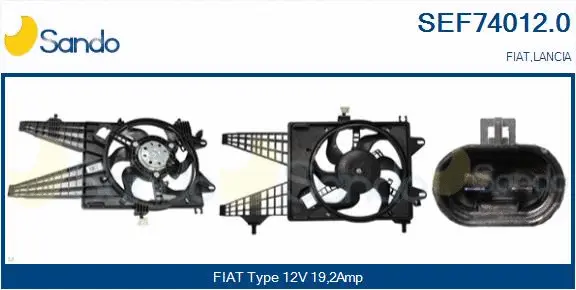 Electric Motor, radiator fan (SEF74012.0)