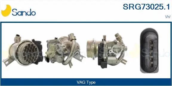 Cooler, exhaust gas recirculation (SRG73025.1)