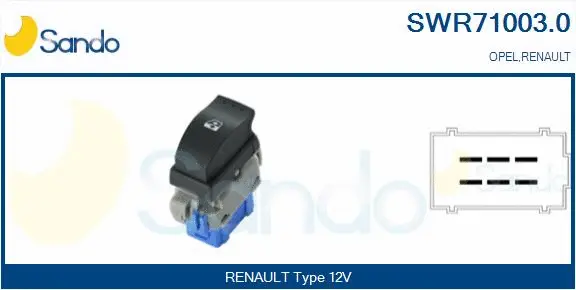 Switch, window regulator (SWR71003.0)