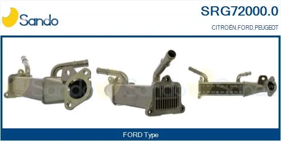 Cooler, exhaust gas recirculation (SRG72000.0)