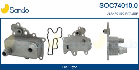 Oil Cooler, engine oil (SOC74010.0)
