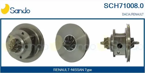 Core assembly, turbocharger (SCH71008.0)