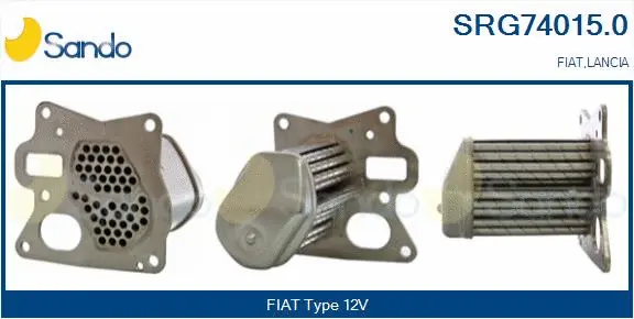 Cooler, exhaust gas recirculation (SRG74015.0)