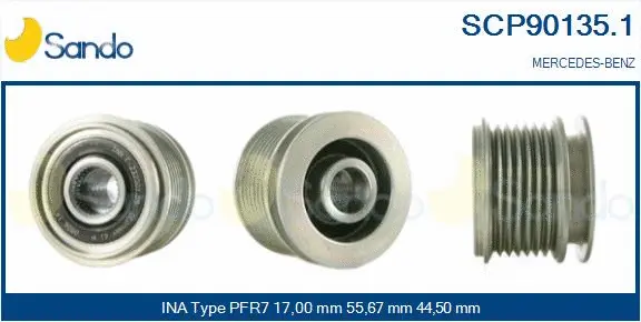 Belt Pulley, alternator (SCP90135.1)