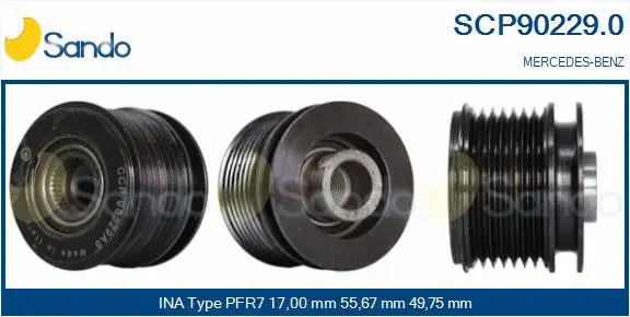 Belt Pulley, alternator (SCP90229.0)