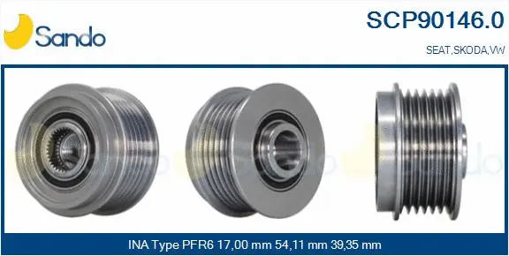 Belt Pulley, alternator (SCP90146.0)