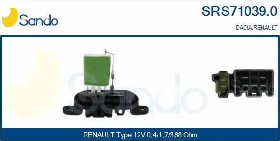 Resistor, interior blower (SRS71039.0)