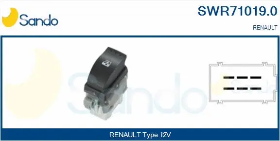Switch, window regulator (SWR71019.0)