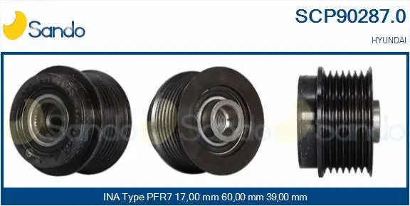 Belt Pulley, alternator (SCP90287.0)