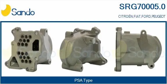 Cooler, exhaust gas recirculation (SRG70005.0)