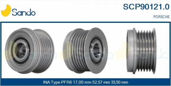 Belt Pulley, alternator (SCP90121.0)